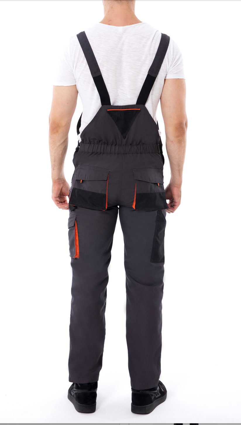 Fitted Bib Overalls with Multi-pockets