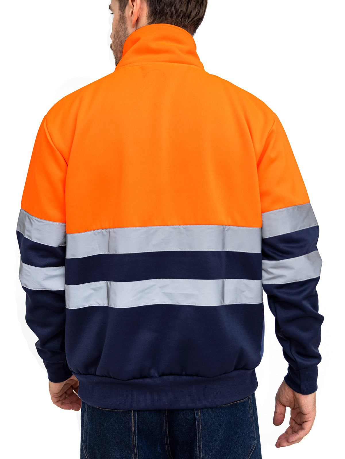 Stand-collar Safety Sweatshirt (Combi-orange)